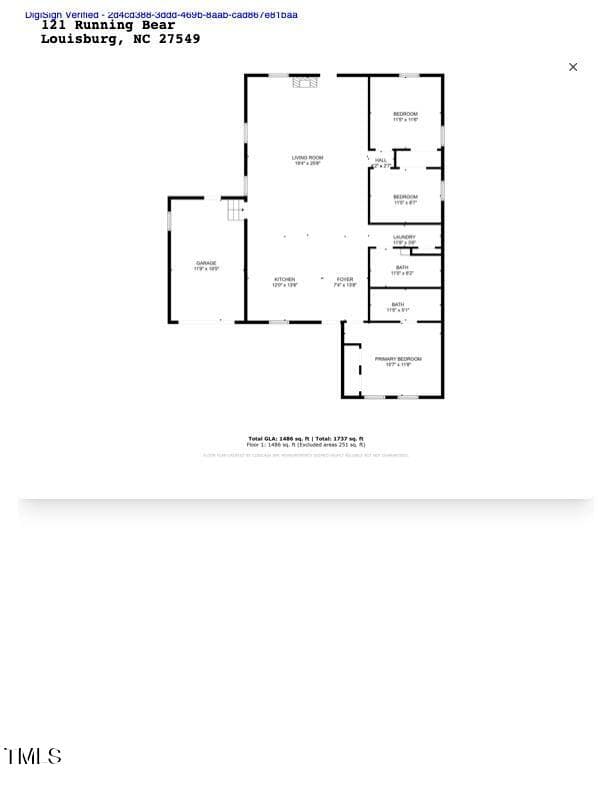 2_DigiSign_Floor_Plan - 121 Running Bear Drive, Louisburg, NC 27549, Louisburg