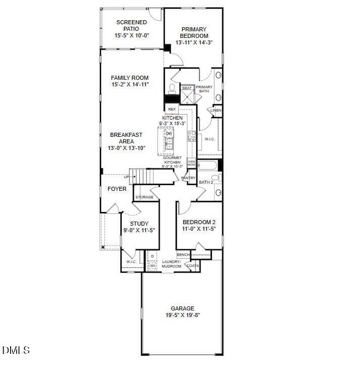 Homesite 225 Floorplan - 3111 Kiawa Pointe Lane 225, Durham, NC 27703, Durham