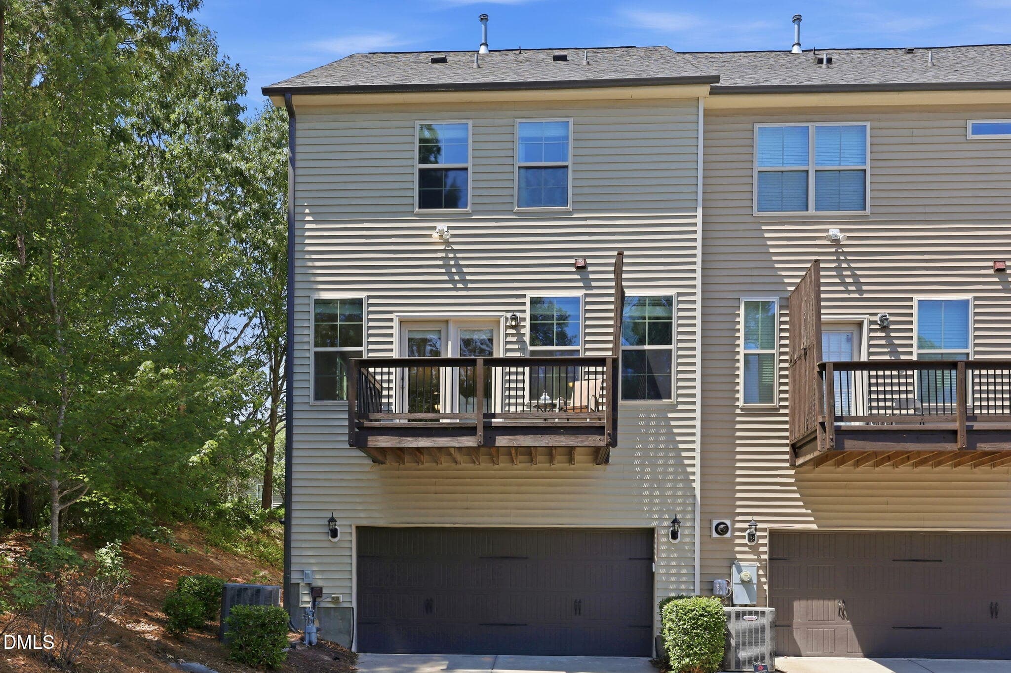 Rear garage on cul de sac - 1000 Pebble Creek Crossing Unit 1, Durham, NC 27713, Durham
