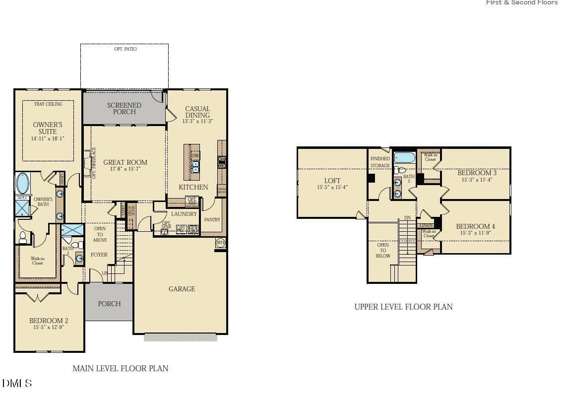 Graham floorplan - 6032 Autumn Dew Drive, Wake Forest, NC 27587