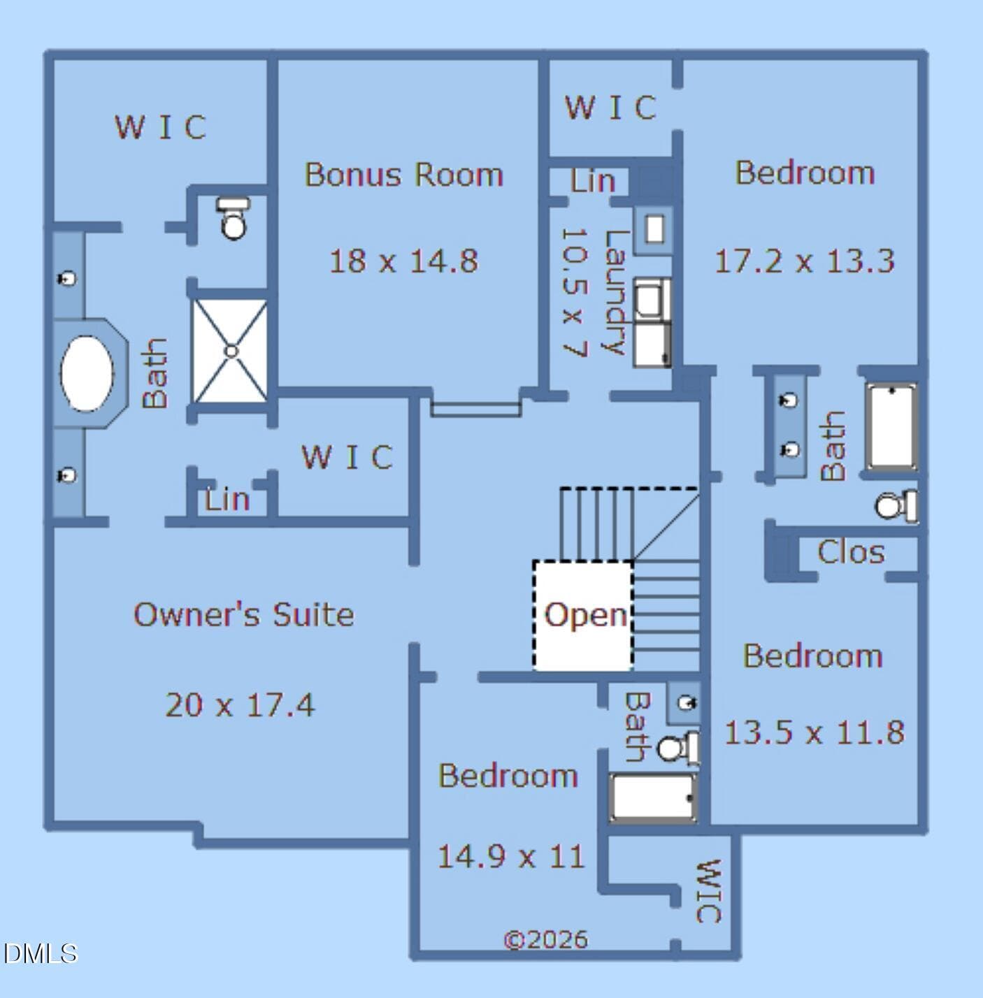 Floorplan-2nd-724 Peninsula Forest Place - 724 Peninsula Forest Place, Cary, NC 27519, Cary
