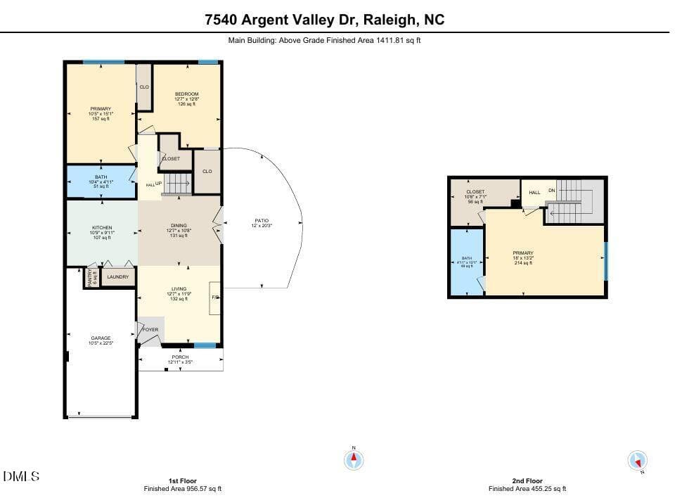Floor Plan - 7540 Argent Valley Drive, Raleigh, NC 27616, Raleigh