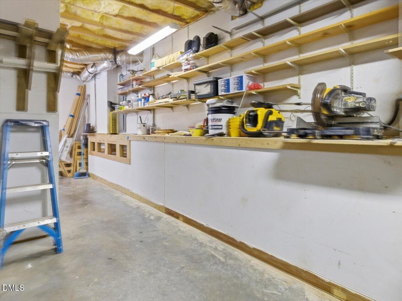 205 Anolis shelving in basement - 205 Anolis Drive, Pittsboro, NC 27312
