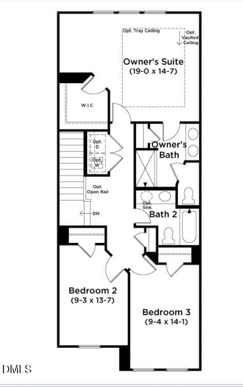 Litchfield Second Floor Plan - 1278 Hammond Drive, Mebane, NC 27302