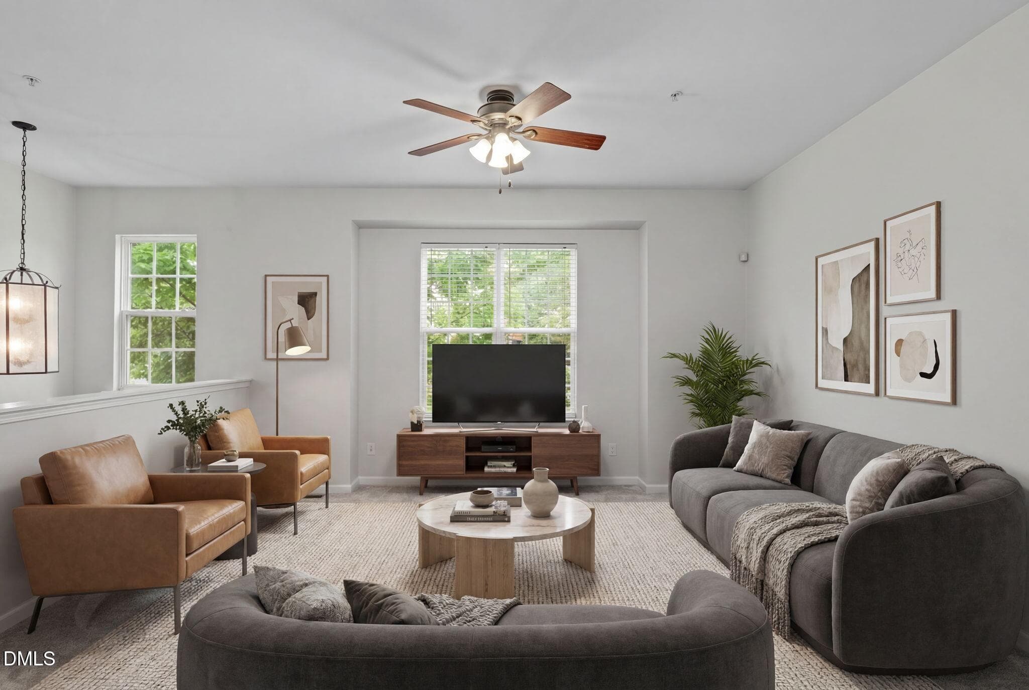 Family Room - Virtually Staged - 102 Cabernet Drive, Chapel Hill, NC 27516, Chapel Hill