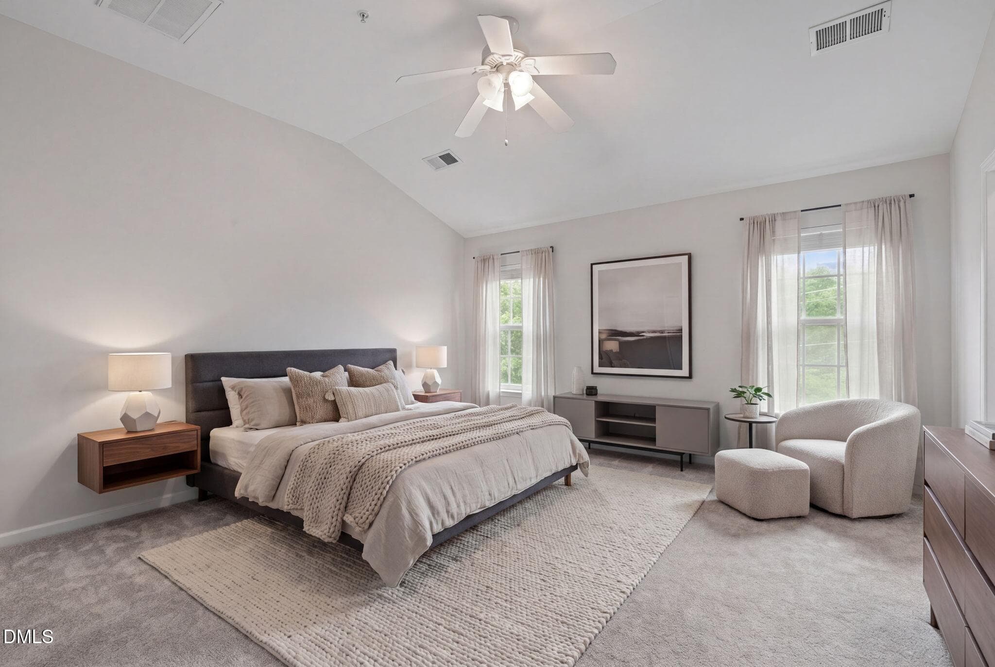 Primary Bedroom - Virtually Staged - 102 Cabernet Drive, Chapel Hill, NC 27516, Chapel Hill