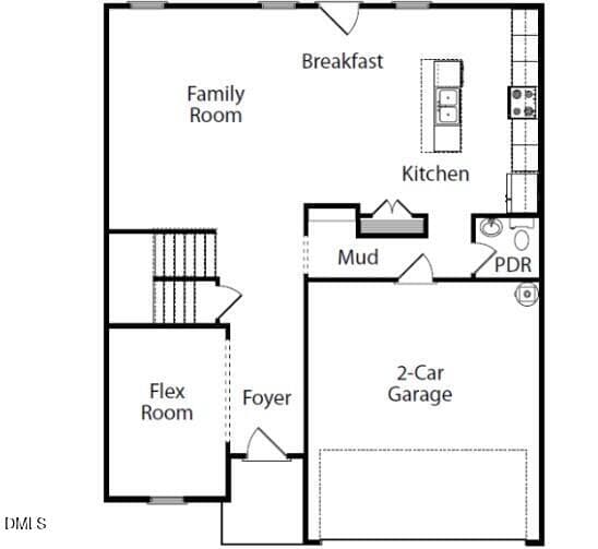 Longleaf Floorplan 1st floor - 68 Ambrosia Way, Bunnlevel, NC 28323