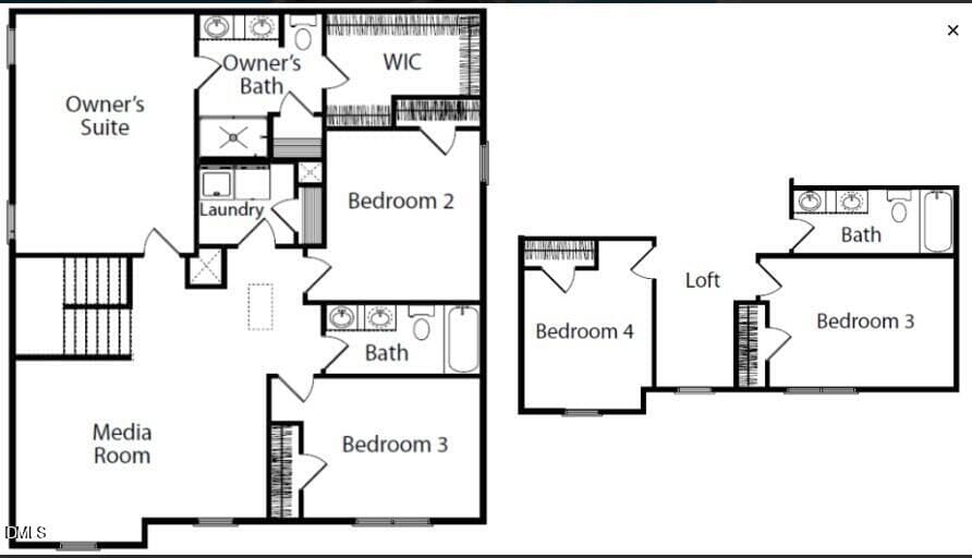 Longleaf Floorplan 2nd floor - 68 Ambrosia Way, Bunnlevel, NC 28323