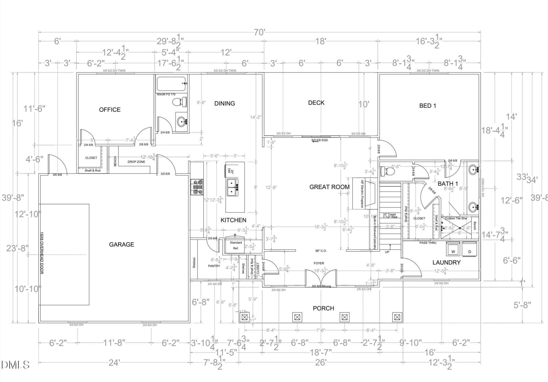 Main Floor Layout - 330 Powhatan Drive, Fuquay Varina, NC 27526