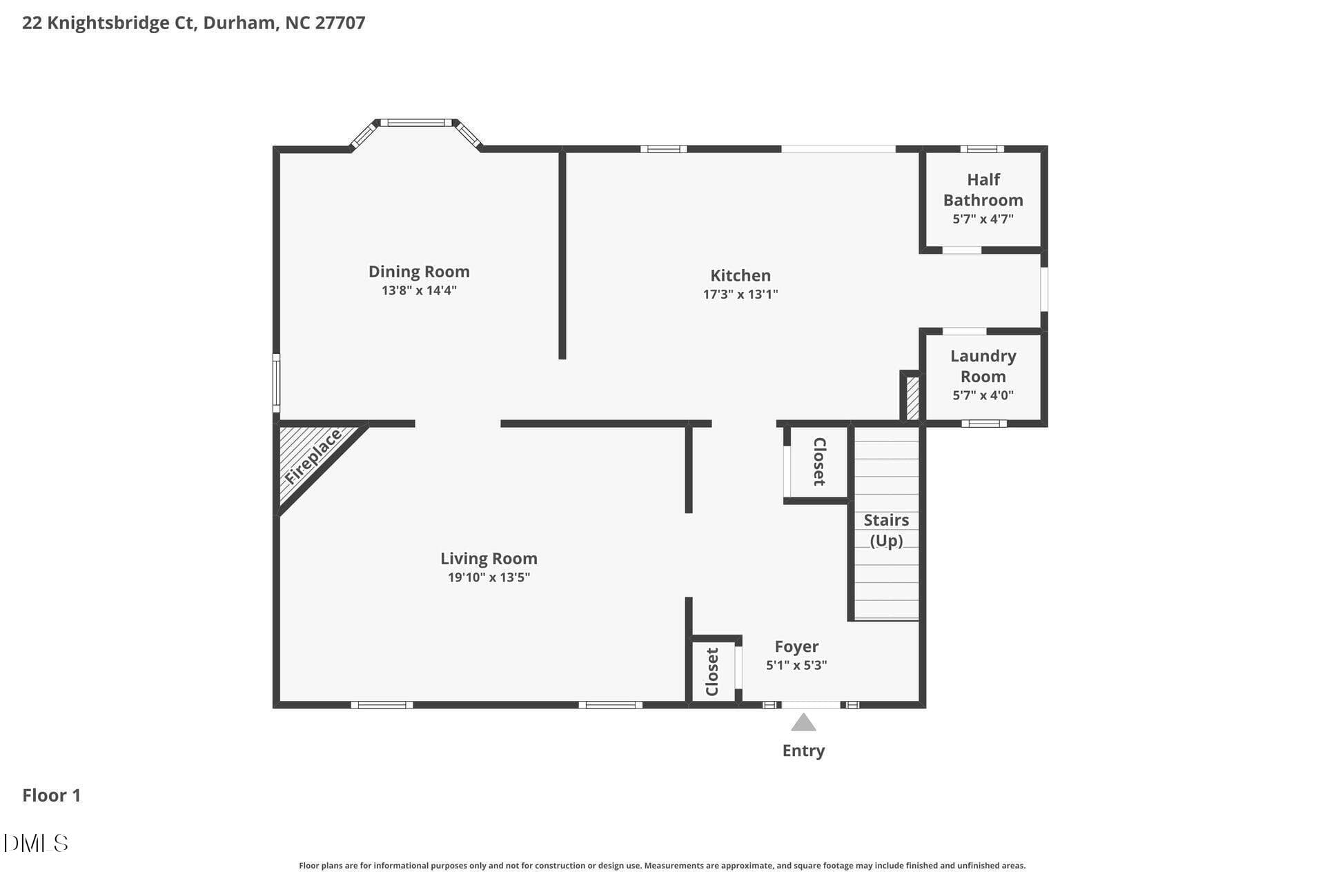 001-photo-floor-plan-15392699 - 22 Knightsbridge Court, Durham, NC 27707, Durham