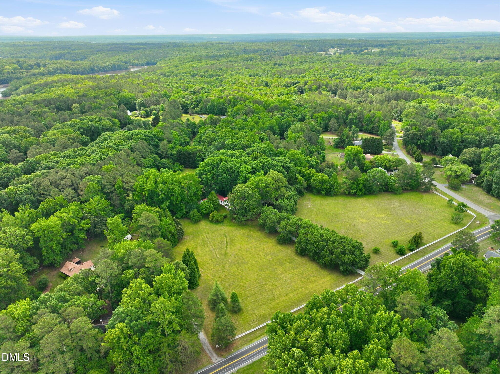 Aerial from North - 2102 Bahama Road, Bahama, NC 27503, Bahama