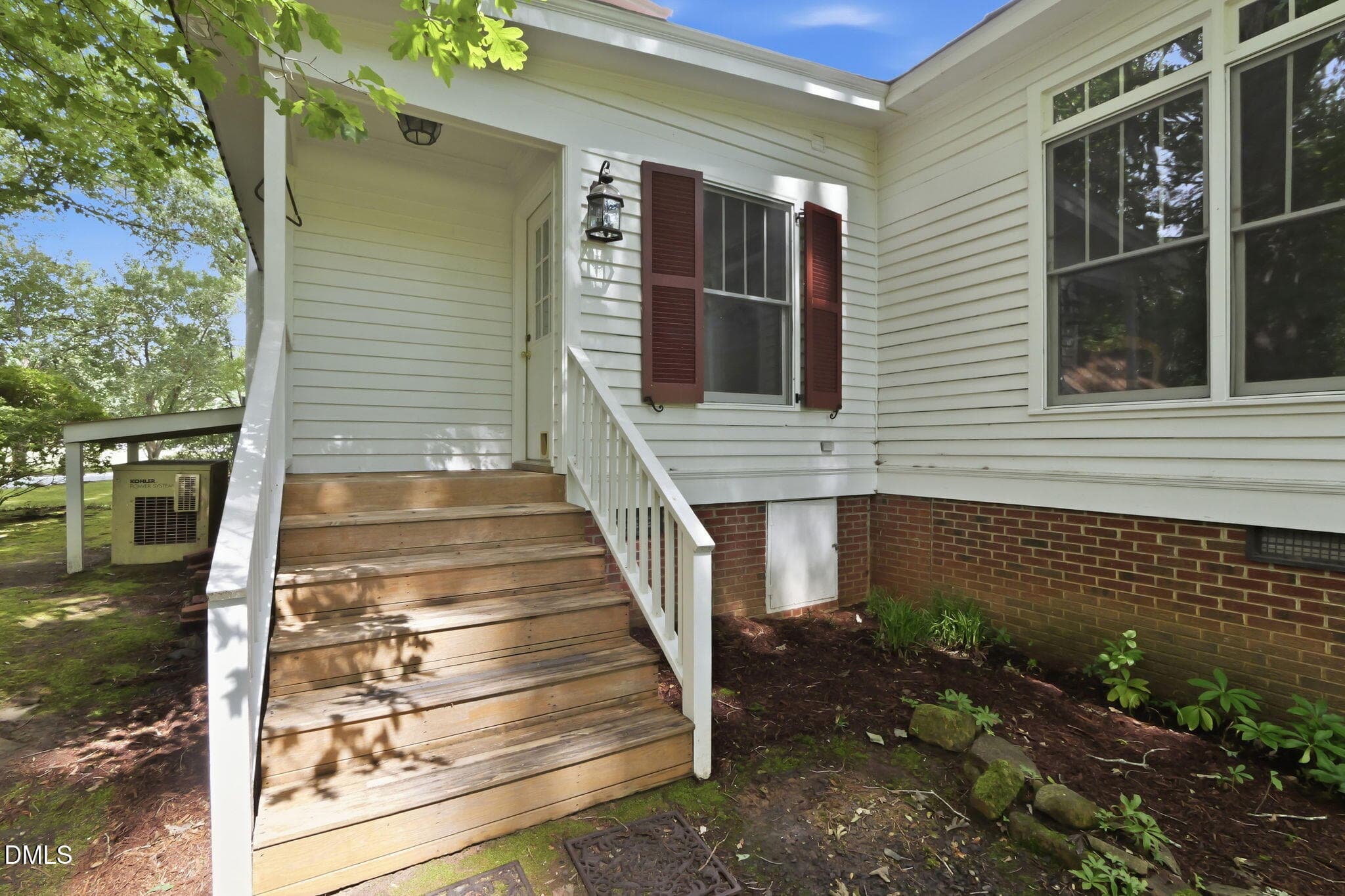 Back Steps to Parking area - 2102 Bahama Road, Bahama, NC 27503, Bahama
