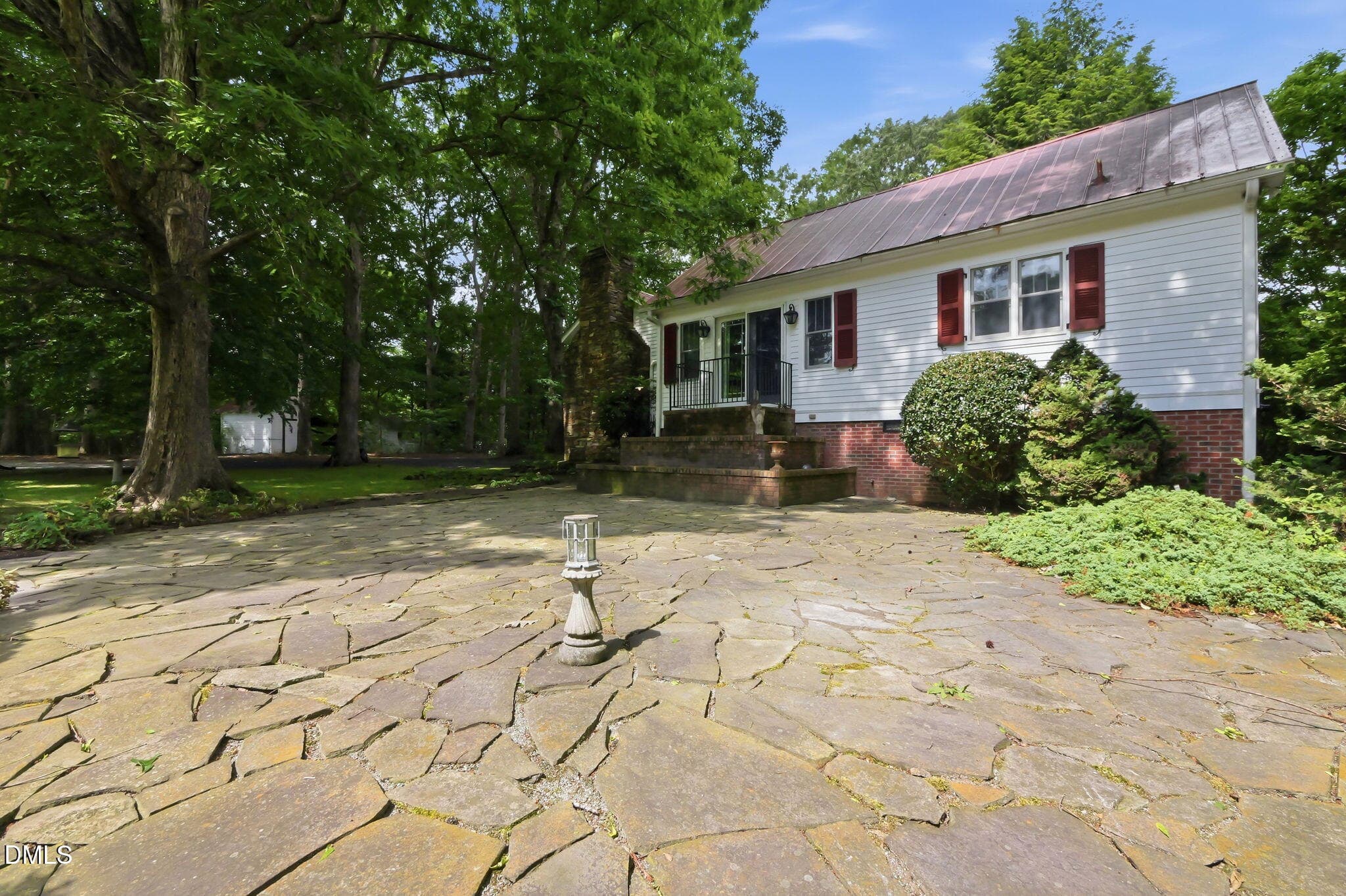 Terrace looking toward rear of house - 2102 Bahama Road, Bahama, NC 27503, Bahama
