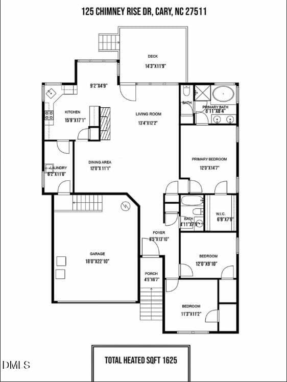 Pic 1 Floorplan 125 Chimney Rise - 125 Chimney Rise Drive, Cary, NC 27511, Cary