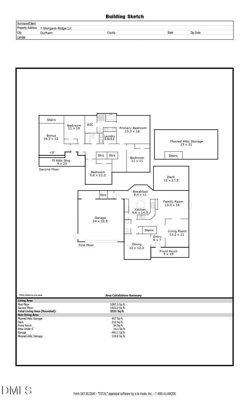 Floorplan - 7 Morgans Ridge Lane, Durham, NC 27707, Durham