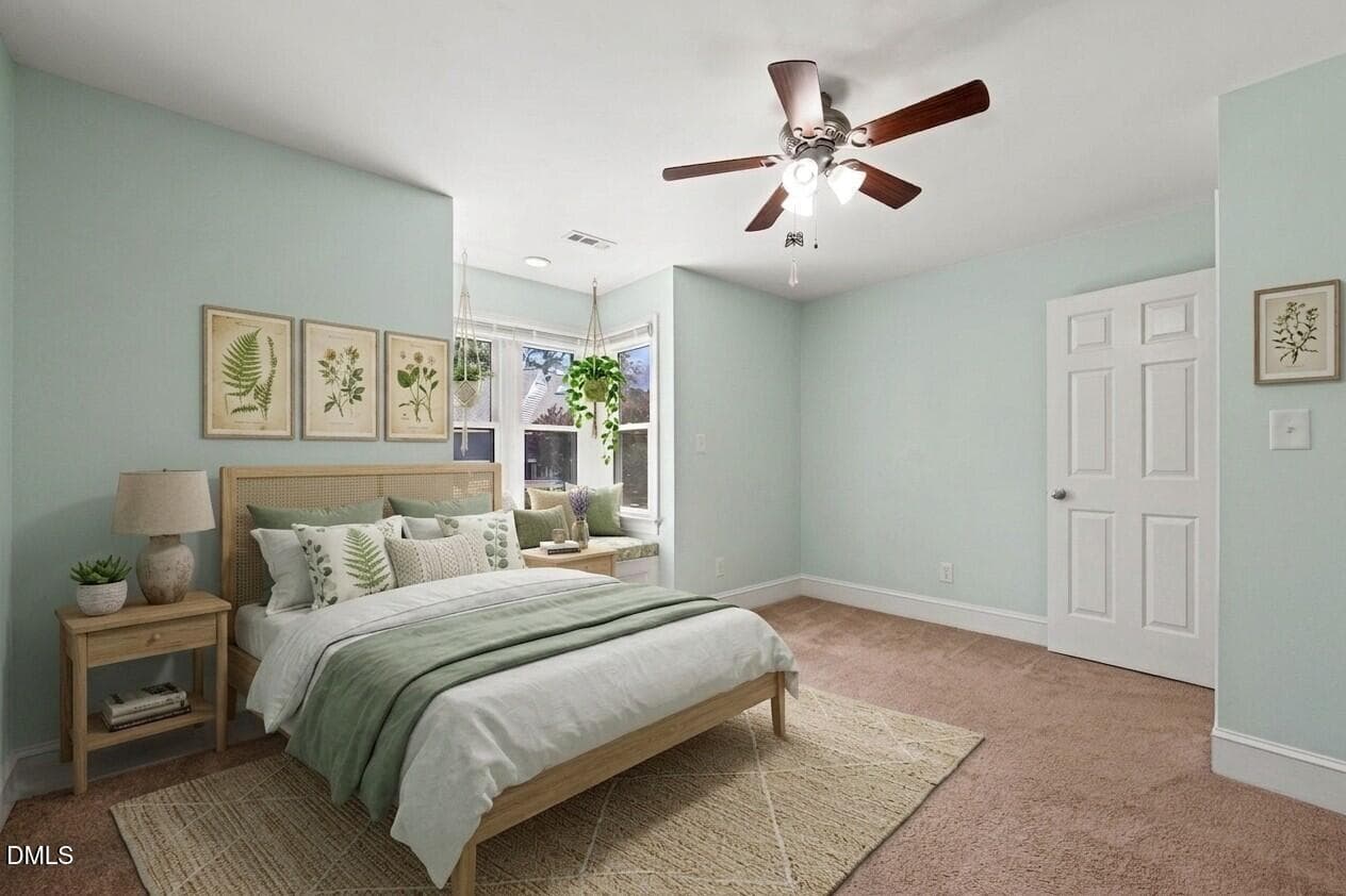 Bedroom 3 (1) Virtually Staged - 7605 Wellesley Park N, Raleigh, NC 27615, Raleigh