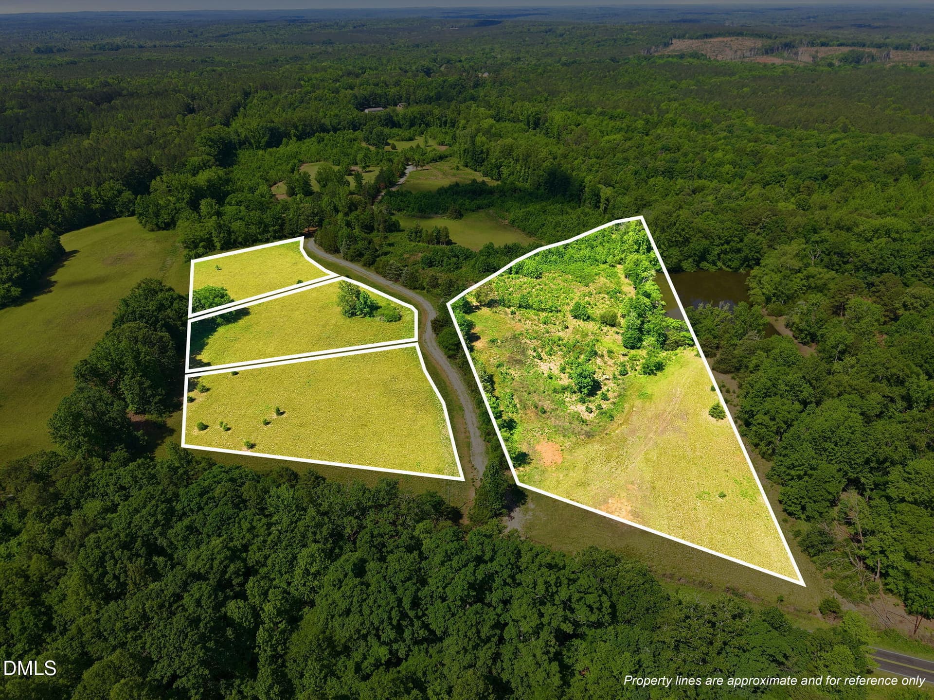 Aerial View #2 Property Lines - 001 Keeton Road, Bullock, NC 27507