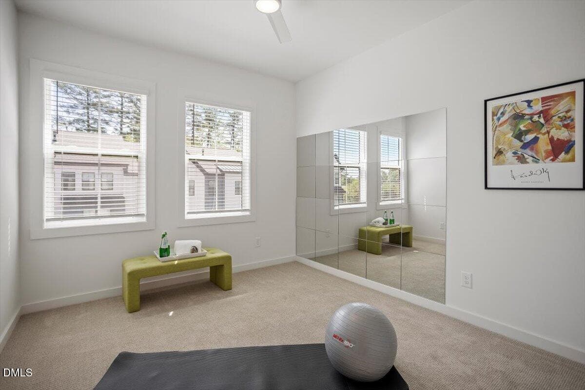 Bedroom as Exercise/Yoga Studio - 6419 Tanner Oak Lane, Raleigh, NC 27613, Raleigh