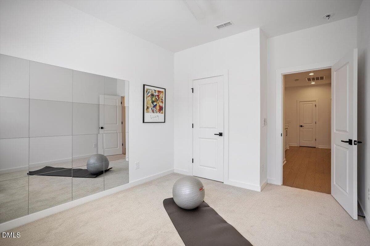 Bedroom as Exercise/Yoga Studio - 6419 Tanner Oak Lane, Raleigh, NC 27613, Raleigh