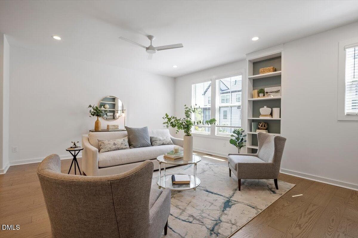 Family Room w/Built-ins - 6419 Tanner Oak Lane, Raleigh, NC 27613, Raleigh