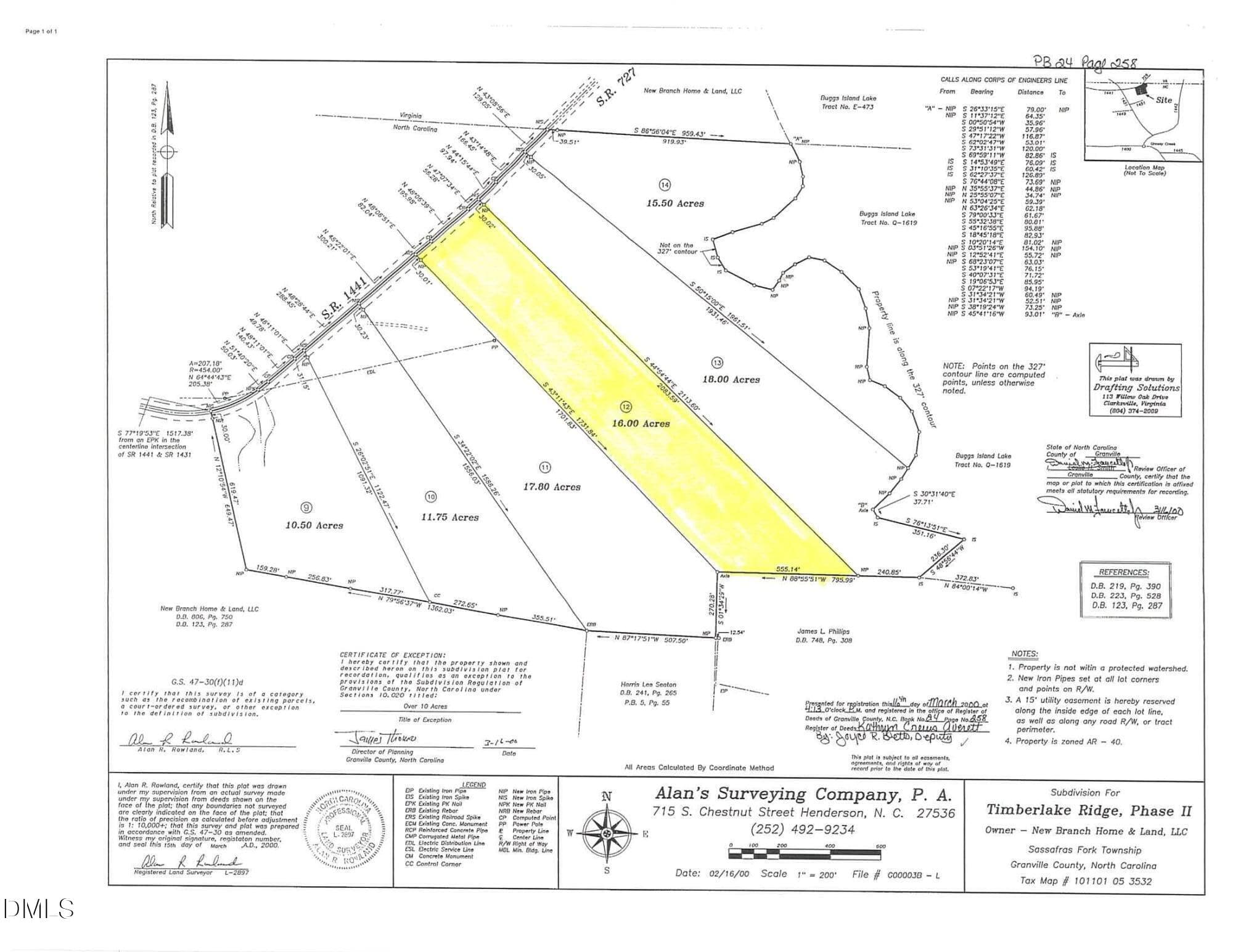Survey - 2700 Propus Wilkinson Road, Bullock, NC 27507