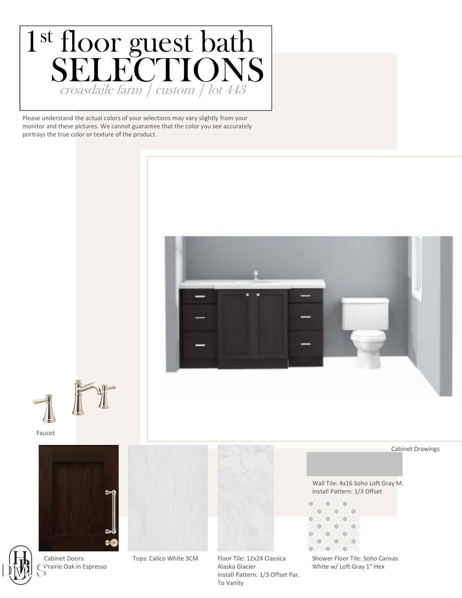 1st Floor Guest Bath Selections - 125 Crestridge Place, Durham, NC 27705