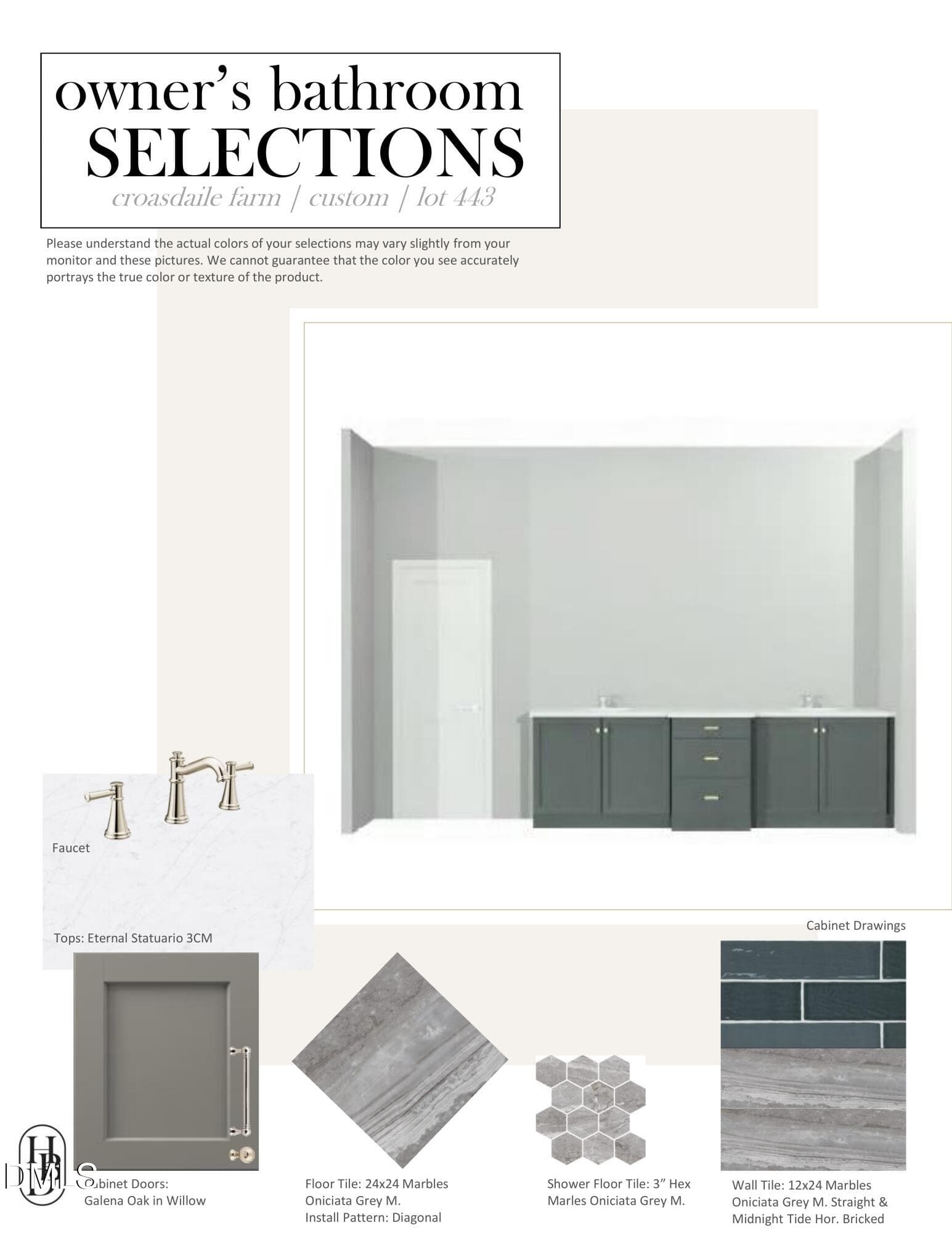 Owner's Bathroom Selections - 125 Crestridge Place, Durham, NC 27705