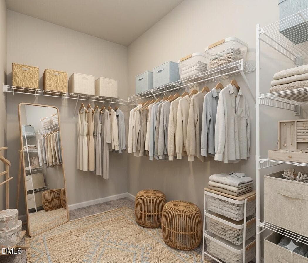 Virtually Staged Primary Closet - 1242 Underbrush Drive, Durham, NC 27703, Durham