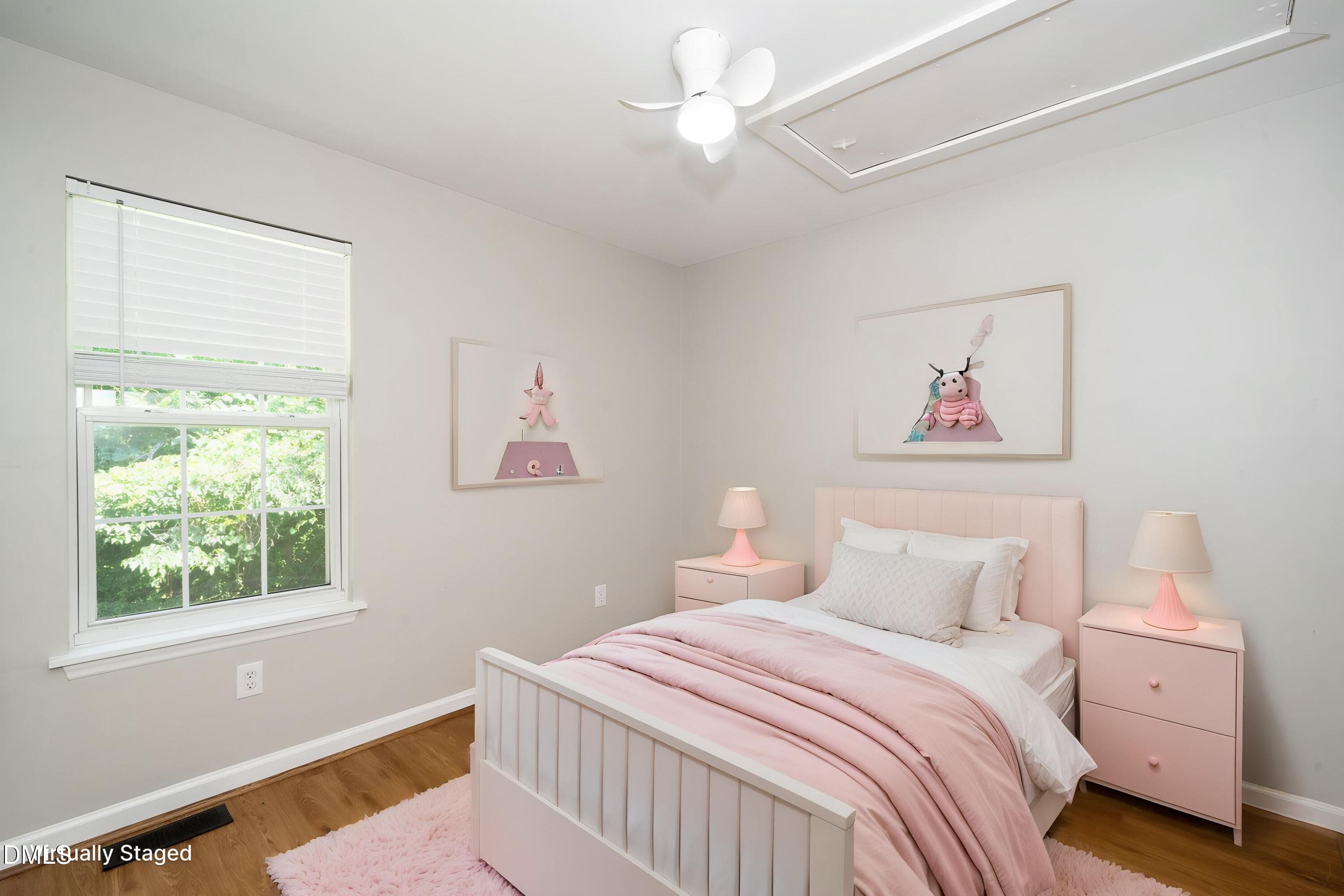 VIrtually Staged Bedroom - 725 E Maple Lane, Fuquay Varina, NC 27526