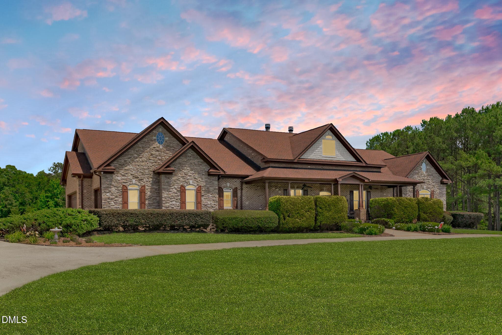 10917-jordan-rd-front-exterior-twilight - 10917 Jordan Road, Raleigh, NC 27603, Raleigh
