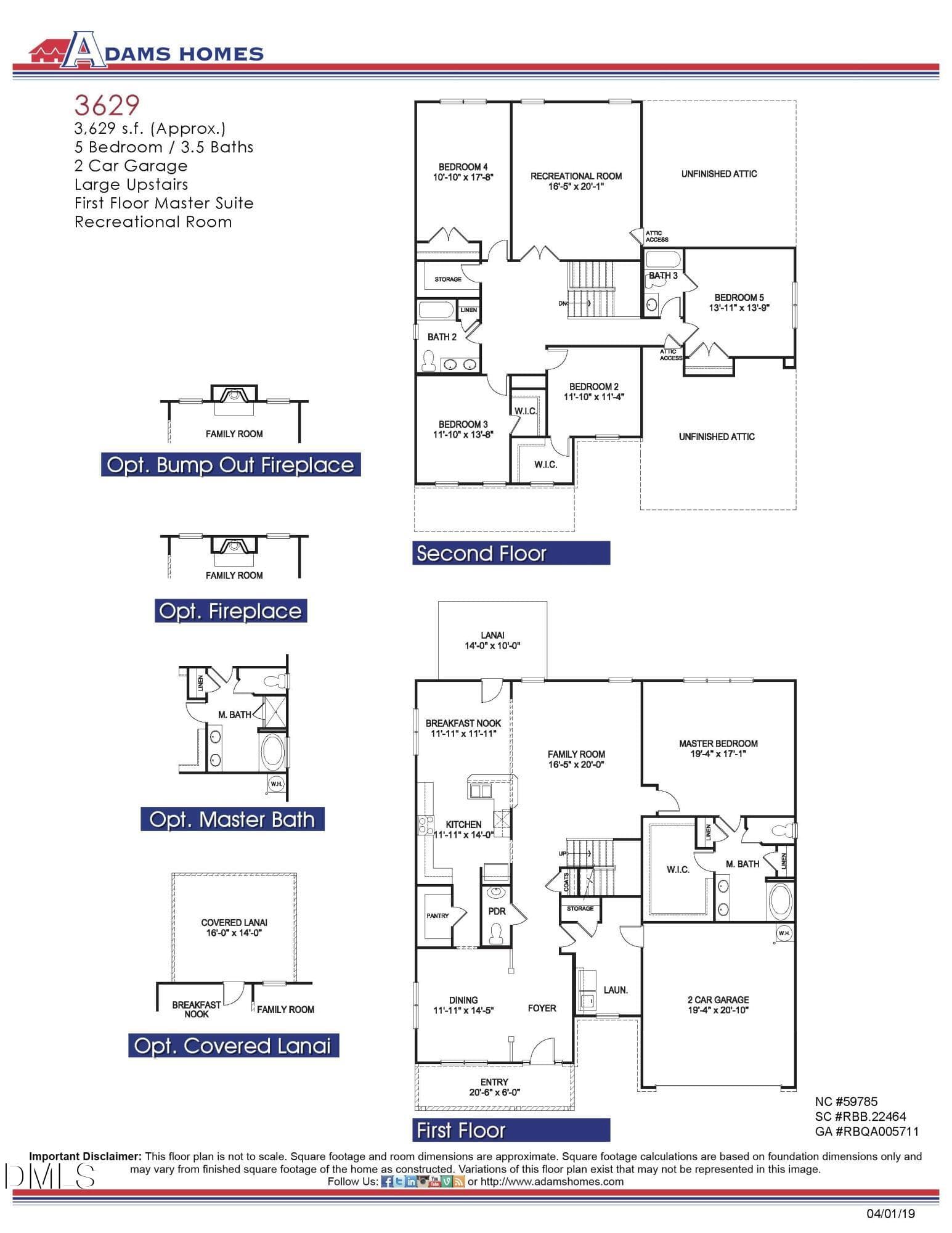 3629 Floorplan - 270 Galway Road, Lillington, NC 27546