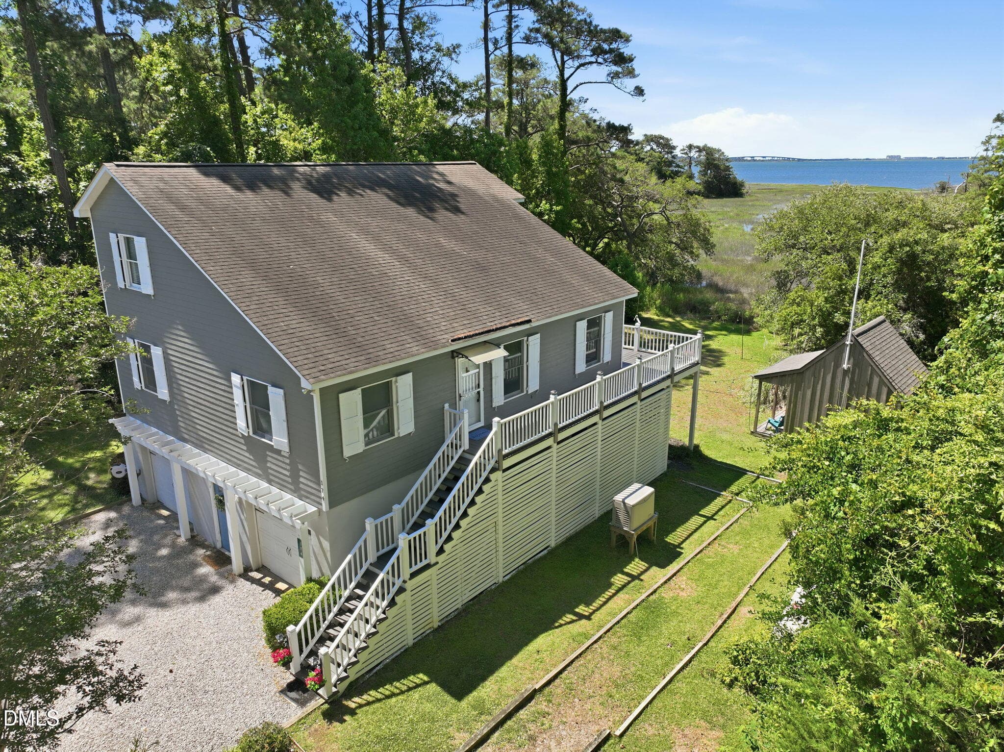 Garage Side View - 174 Windy Point Road, Beaufort, NC 28516