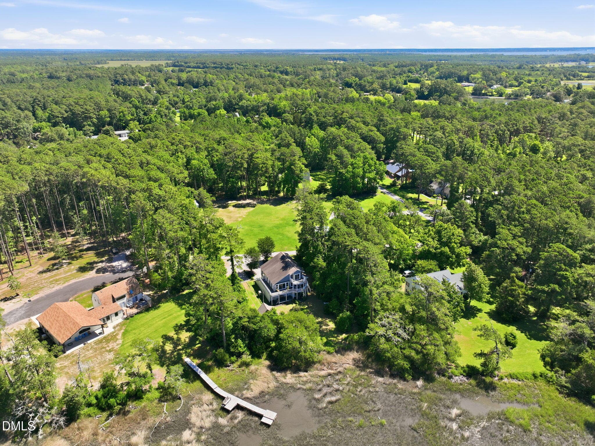 Aerial - Marsh Side - 174 Windy Point Road, Beaufort, NC 28516