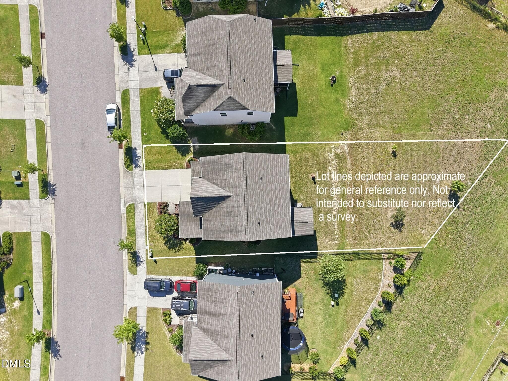 1808 Austin RIdge WF lot boundary aerial - 1808 Austin Ridge Parkway, Wake Forest, NC 27587