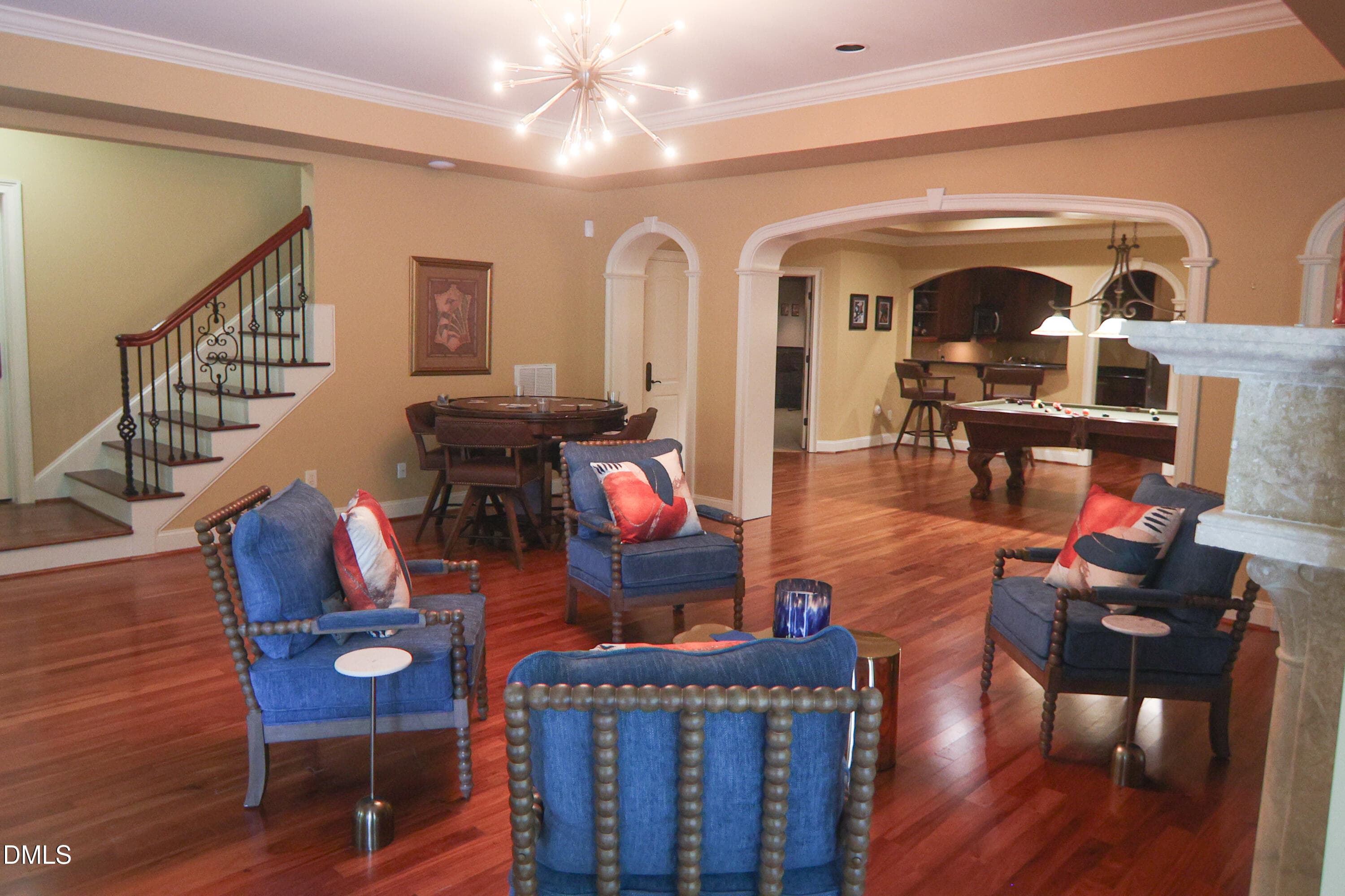 Lower-Level Living Area - View 2 - 9800 Najma Street, Raleigh, NC 27613, Raleigh
