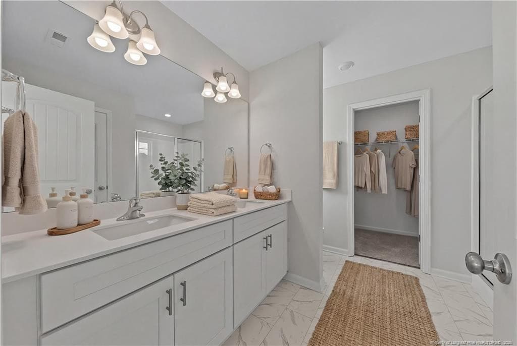Virtually Staged-Primary Bath - 372 Hookbill (Lot 106) Lane, Lillington, NC 27546