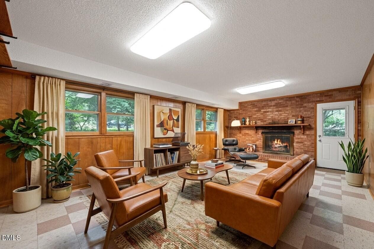 Family room (1) Virtually Staged - 1103 Warren Avenue, Cary, NC 27511