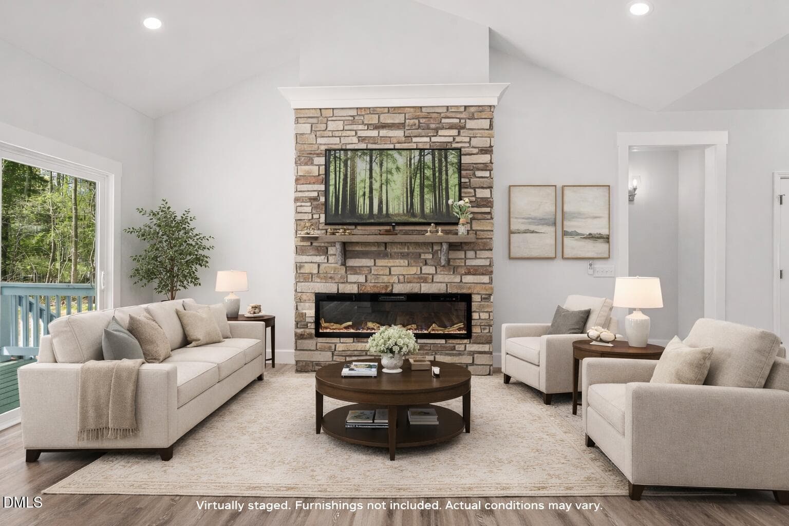 Living room – Virtually Staged - 116 Blackfoot Drive, Louisburg, NC 27549, Louisburg