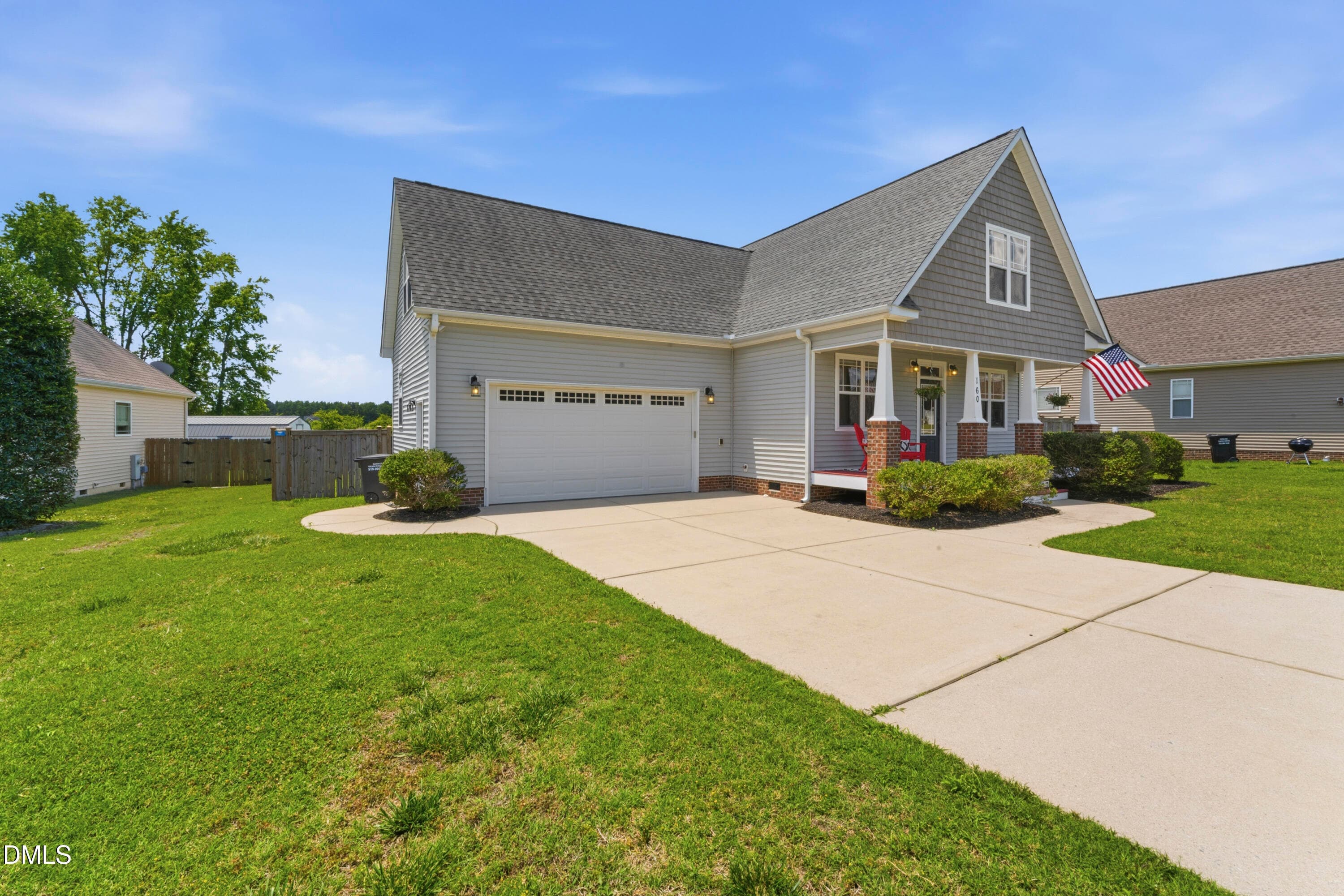 Oversized Driveway + 2 car garage - 160 Braddock Drive, Lillington, NC 27546