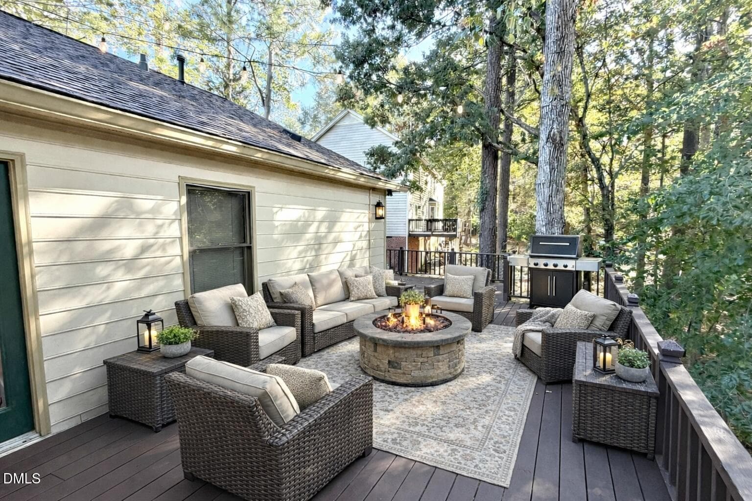 Deck Virtually Staged - 4907 Fortunes Ridge Drive, Durham, NC 27713, Durham