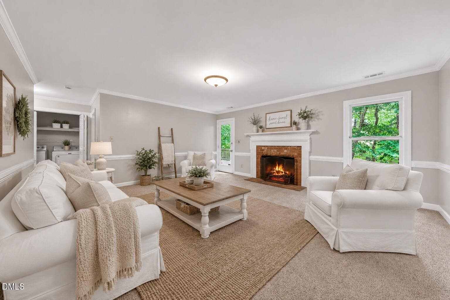 Family/Living Room Virtually Staged - 4907 Fortunes Ridge Drive, Durham, NC 27713, Durham