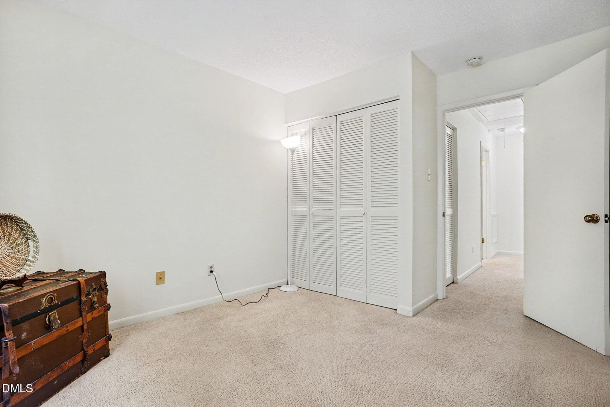 Bed 3 view to hall - 4100 Unit 36 Five Oaks Drive, Durham, NC 27707, Durham