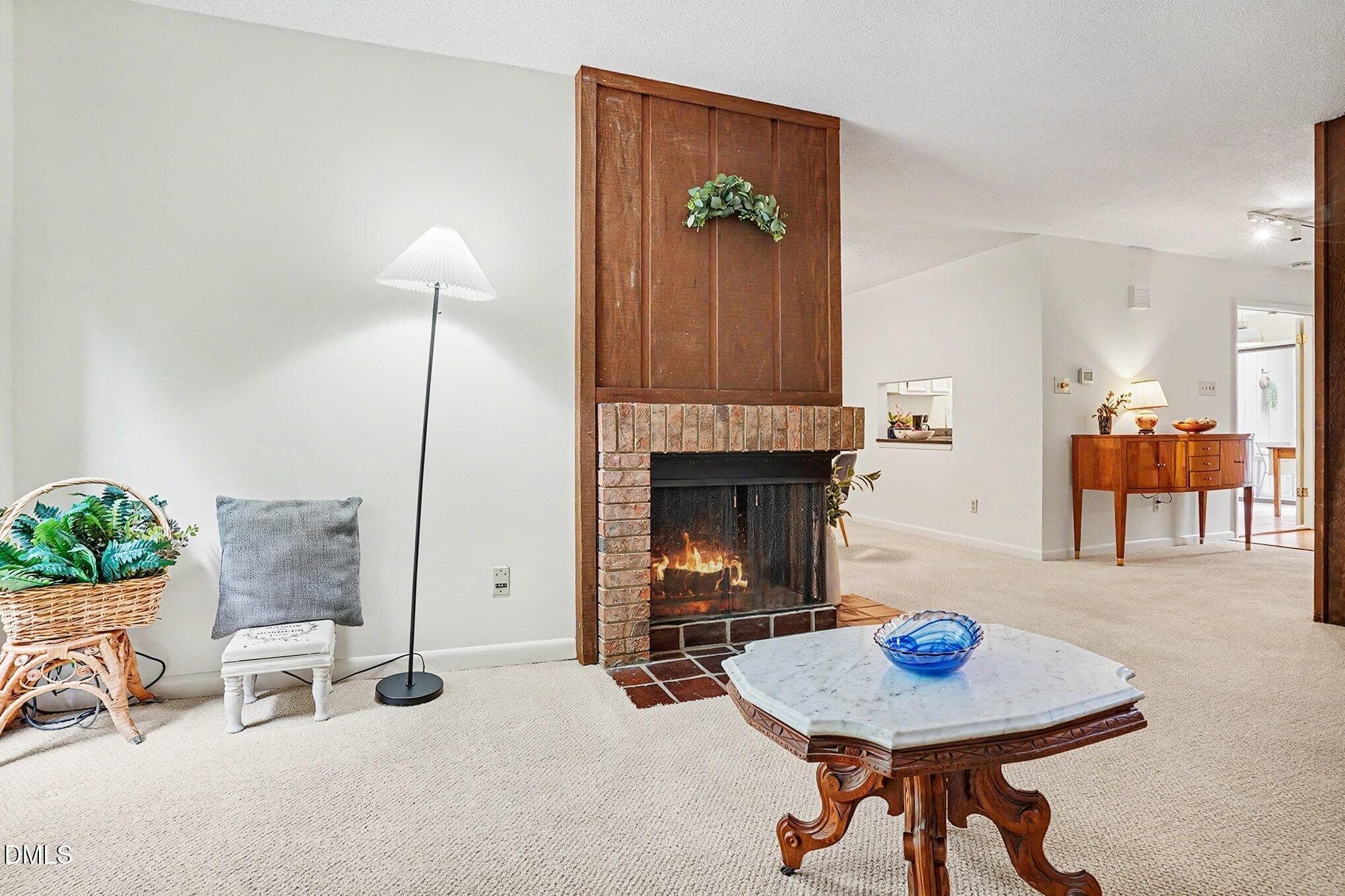 Fireplace / LR - 4100 Unit 36 Five Oaks Drive, Durham, NC 27707, Durham