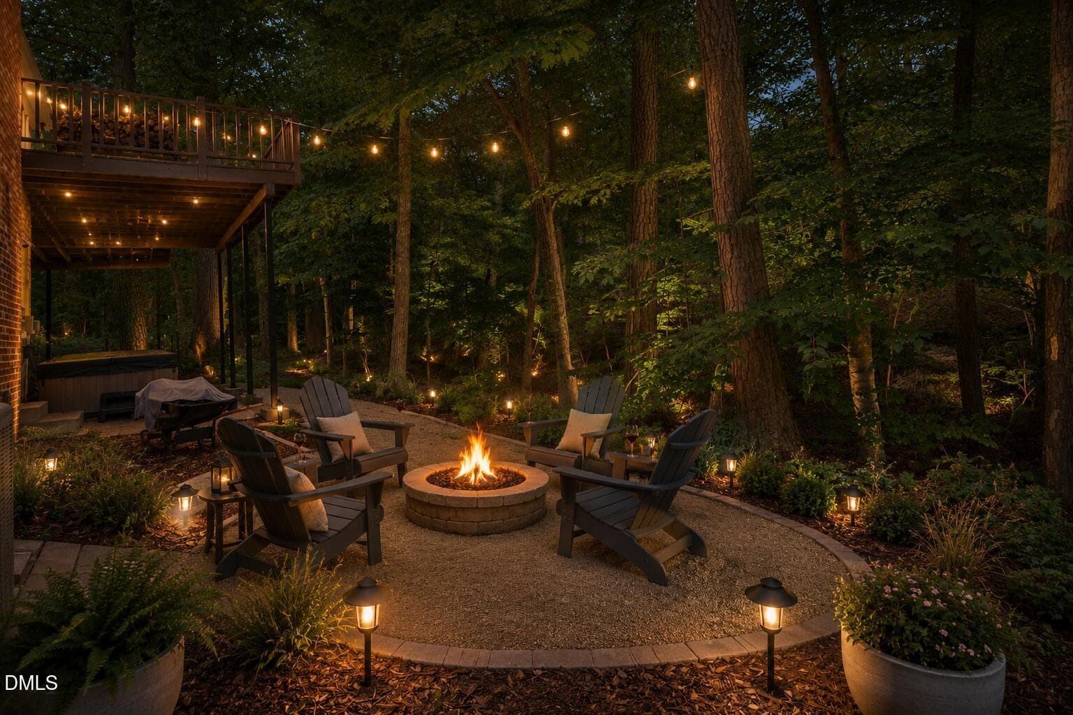 Back yard Oasis Virtually Staged - 4907 Fortunes Ridge Drive, Durham, NC 27713, Durham
