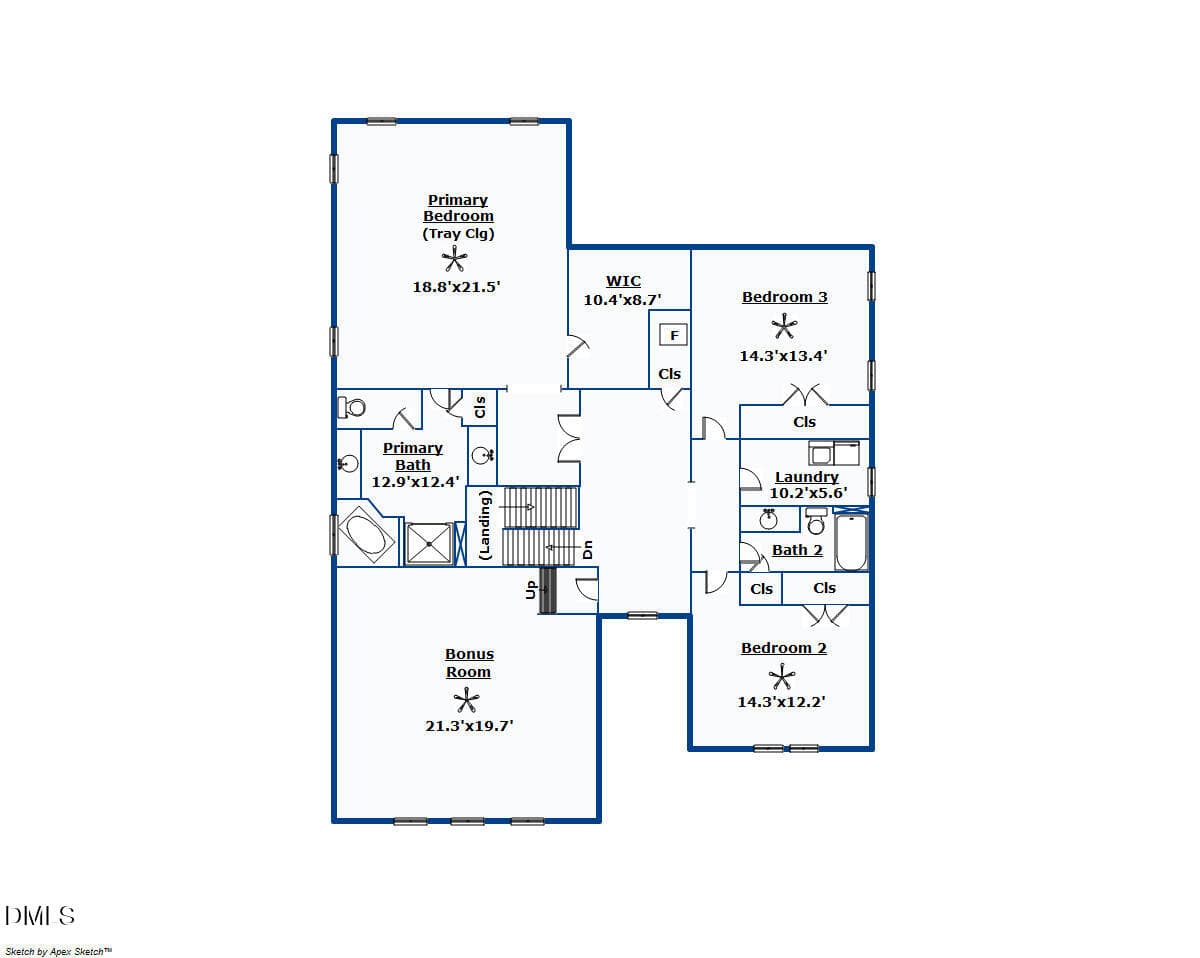 Second Floor Layout - 205 Wellwater Avenue, Durham, NC 27703, Durham