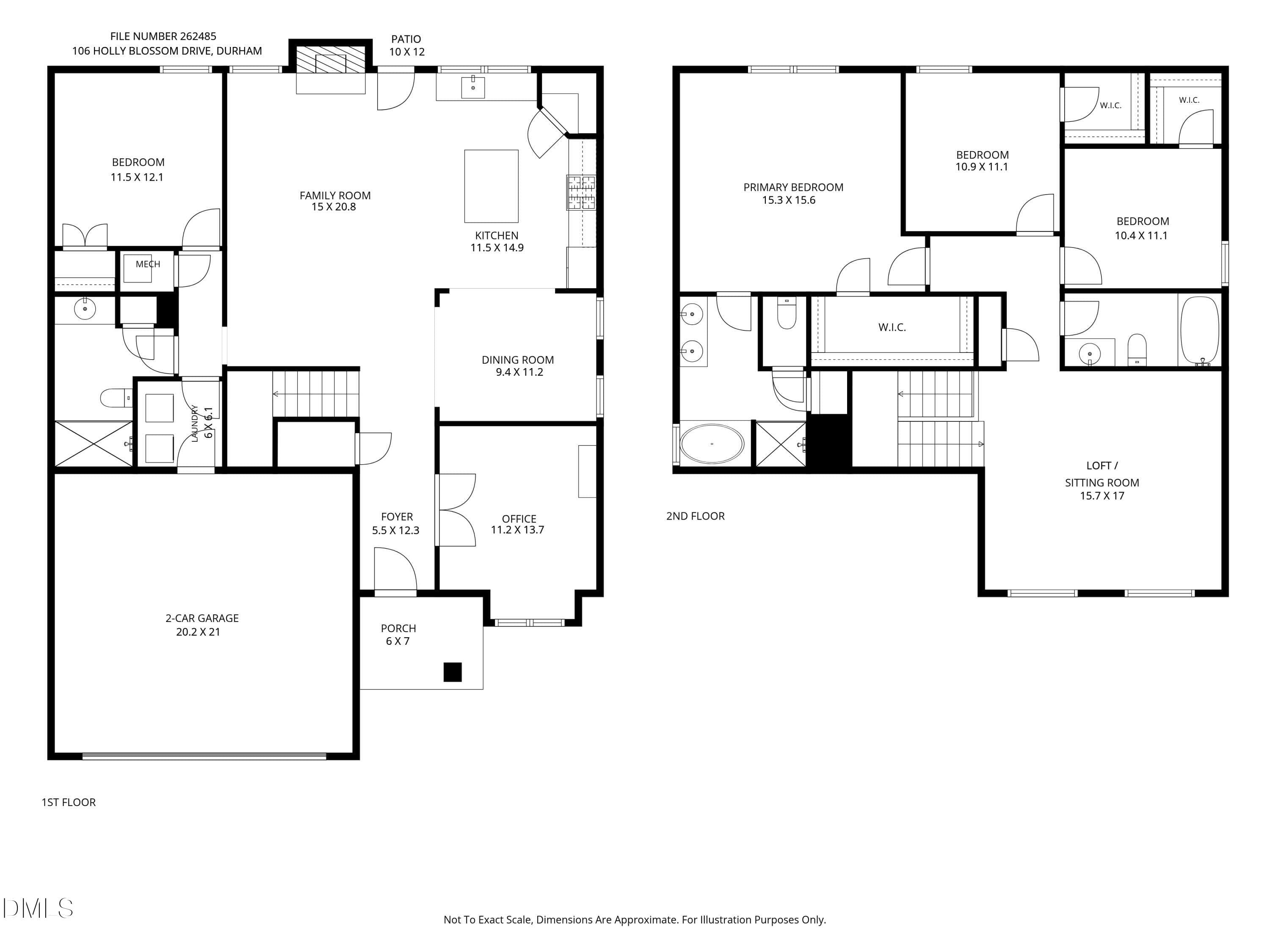 Floorplan - 106 Holly Blossom Drive, Durham, NC 27703, Durham