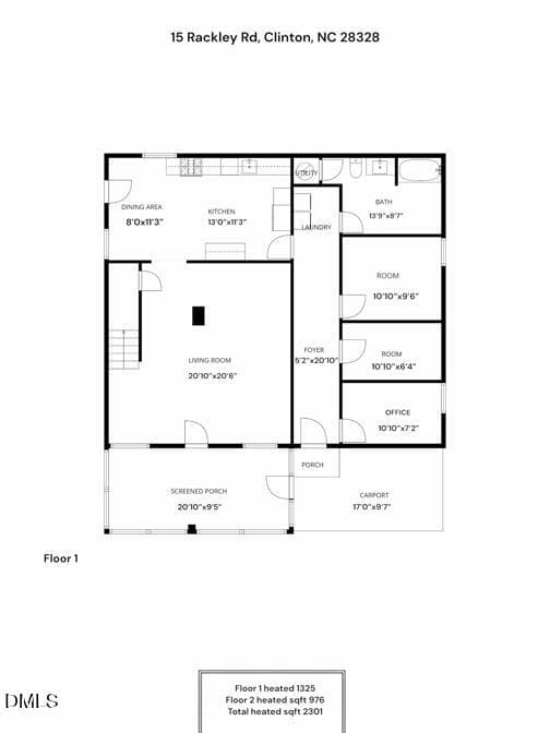 Measurements 15 Rackley - 15 Rackley Road, Clinton, NC 28328