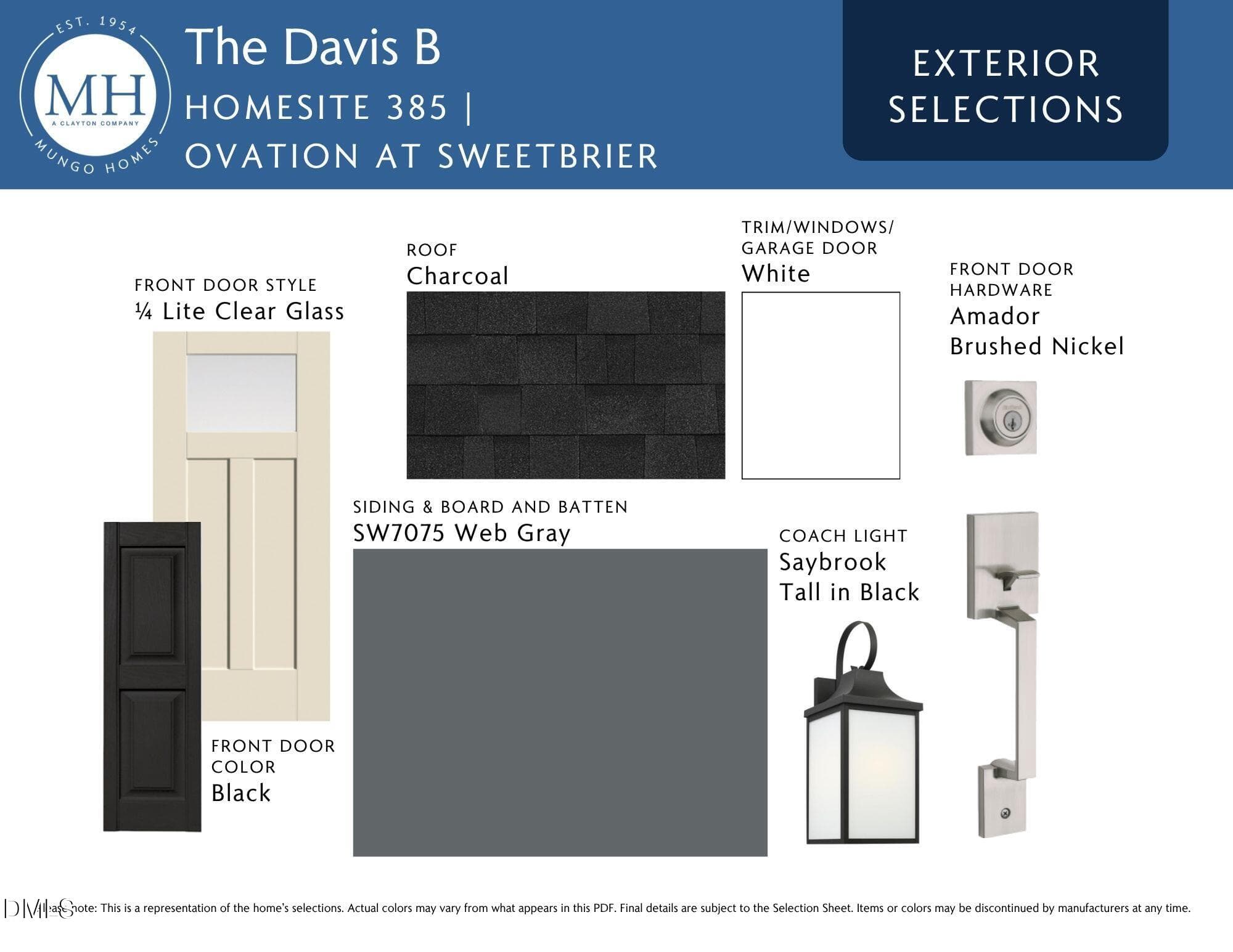 Exterior Color Selections - 2004 Bull City Bend 385, Durham, NC 27703, Durham