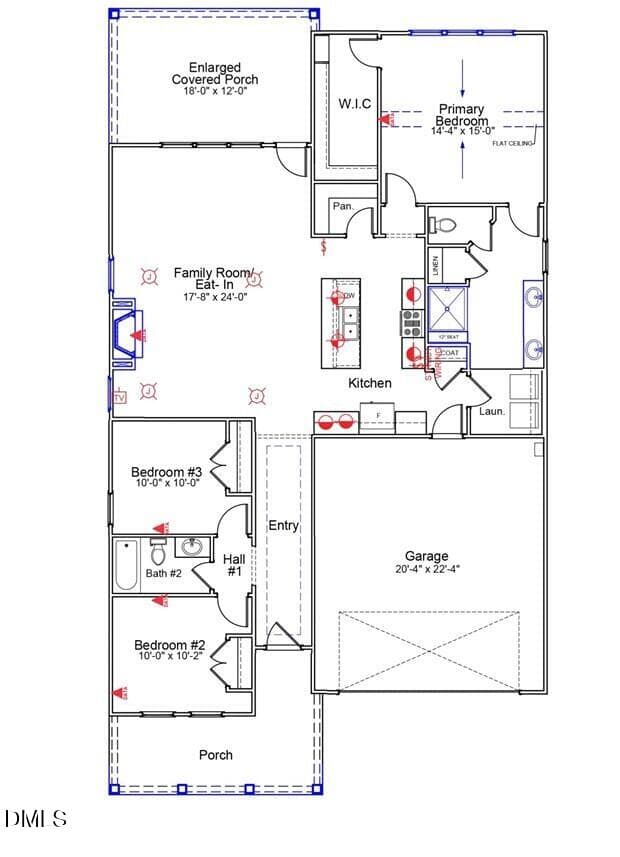 Floor Plan for MLS - 2004 Bull City Bend 385, Durham, NC 27703, Durham