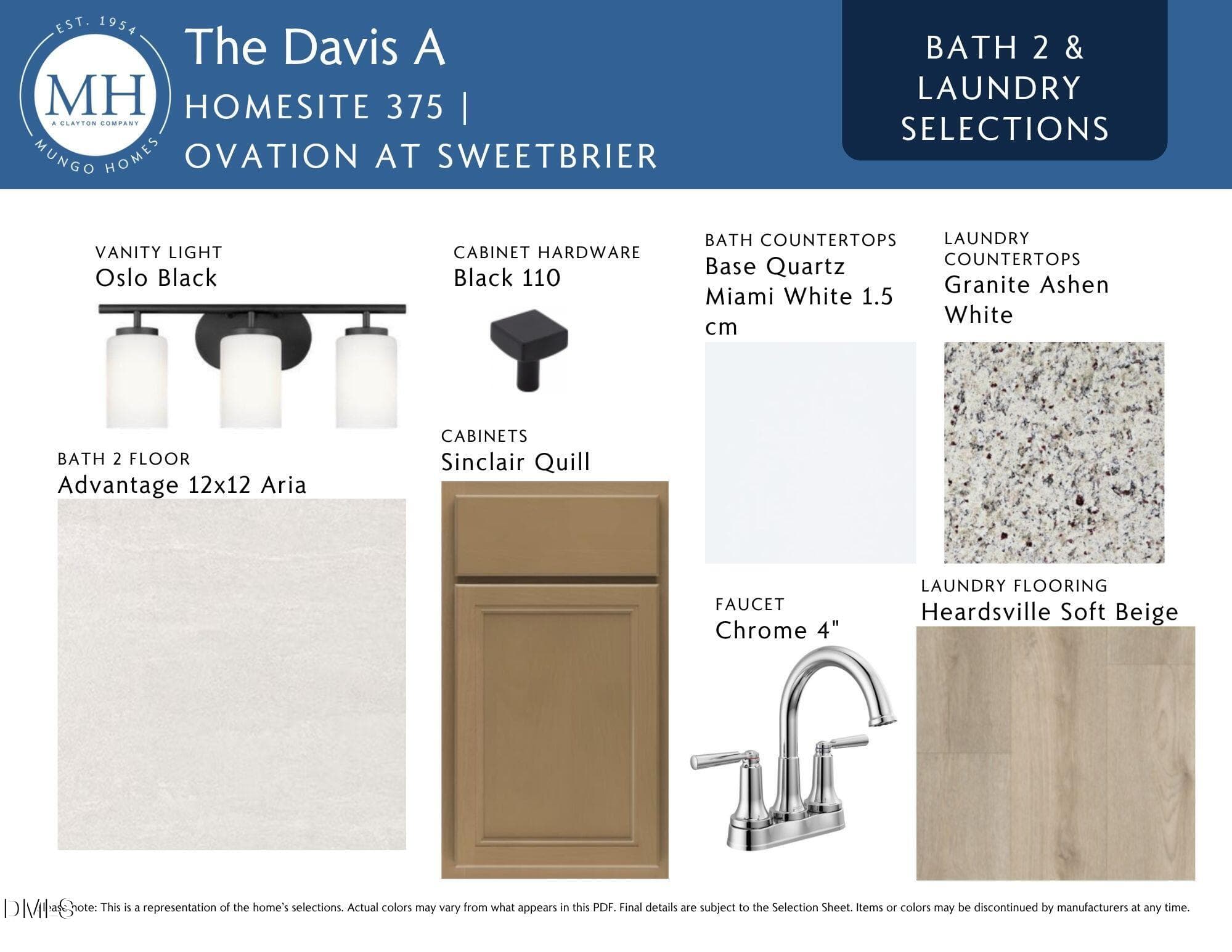 Guest Bath & Laundry Design Selections - 3213 Jessamine Street 353, Durham, NC 27703, Durham